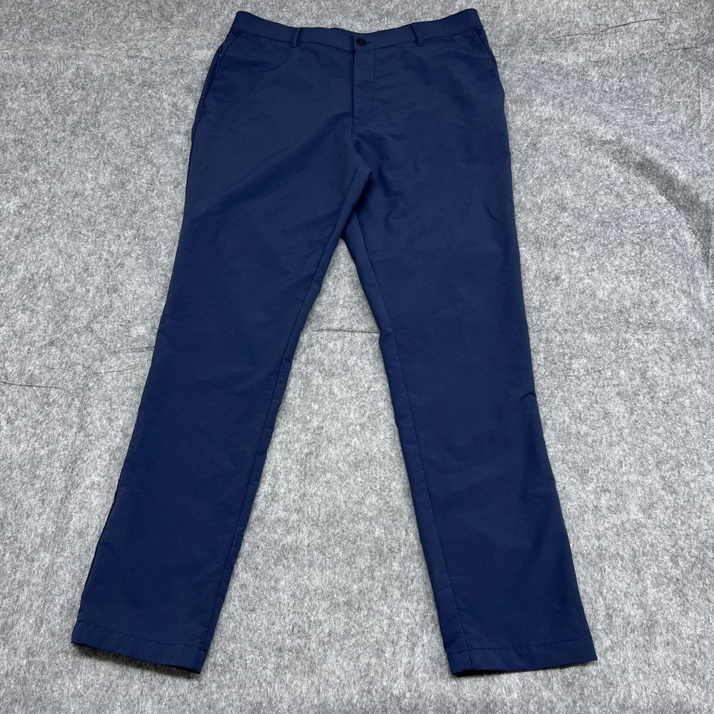 Banana Republic Pants Mens 36x34 Blue Microfiber Chino Straight Casual Office